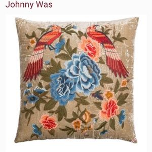 Johnny Was Large a pillow velvet embroidered